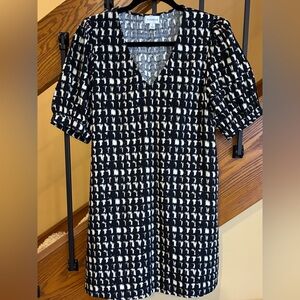 Evereve Black and White Mini Dress